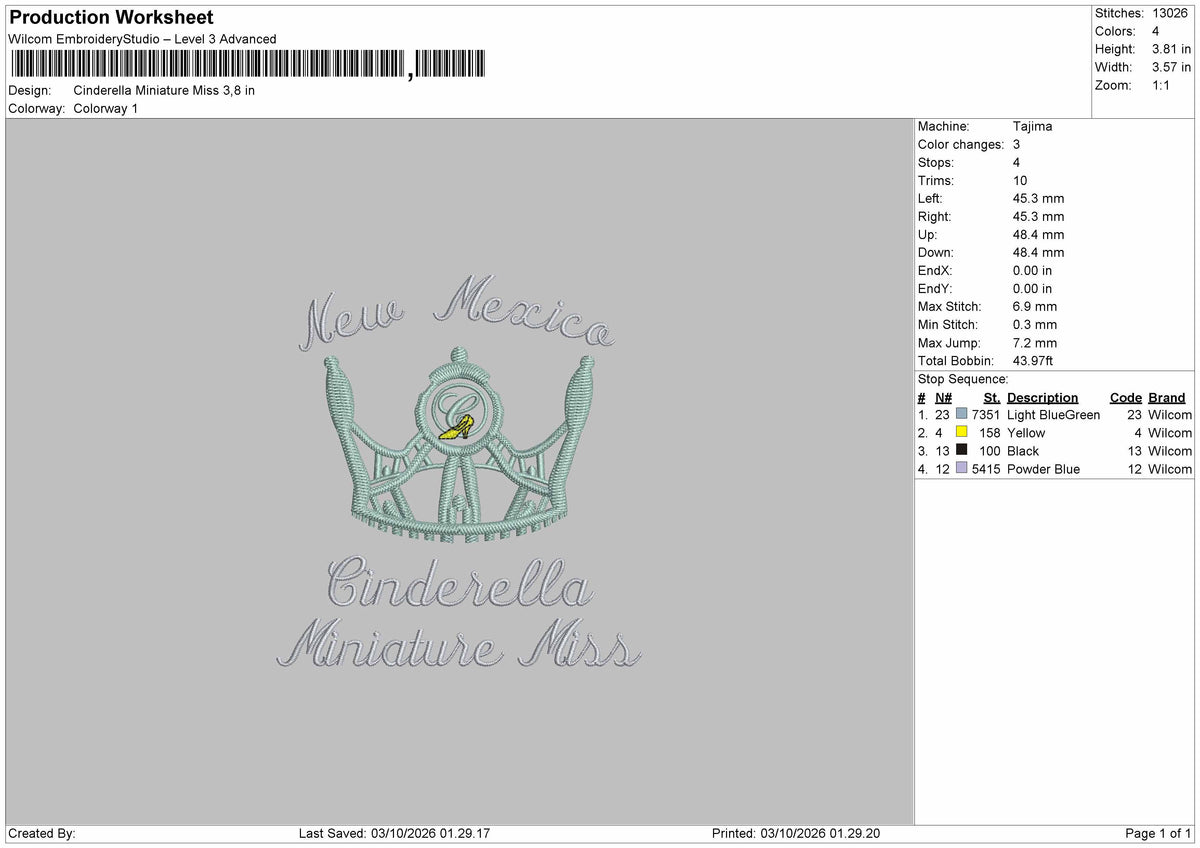 Crown Names 0310 Embroidery Machine Design 5 Files