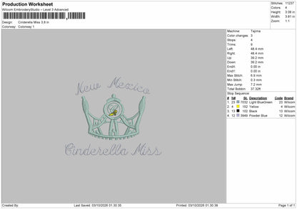 Crown Names 0310 Embroidery Machine Design 5 Files