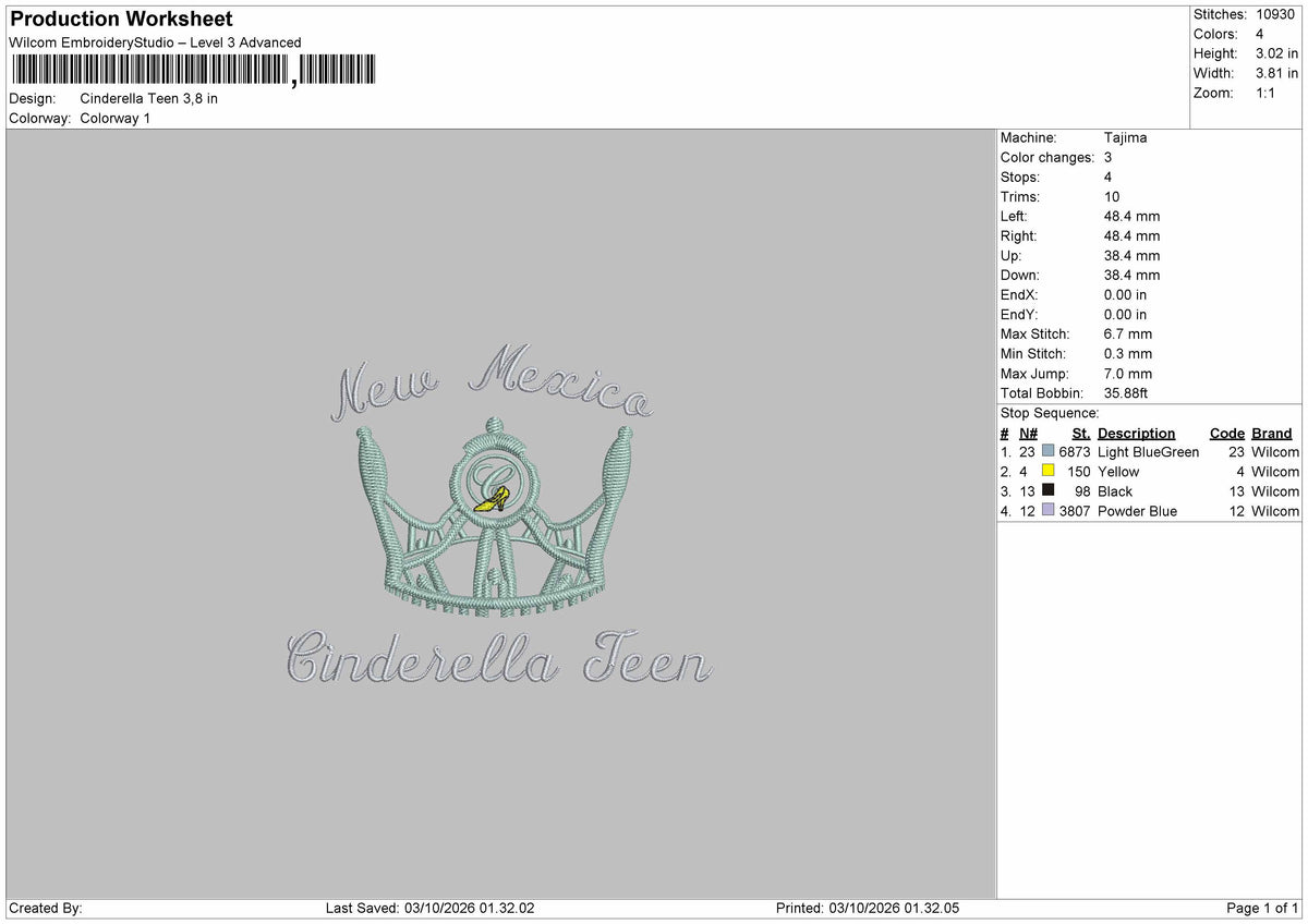 Crown Names 0310 Embroidery Machine Design 5 Files