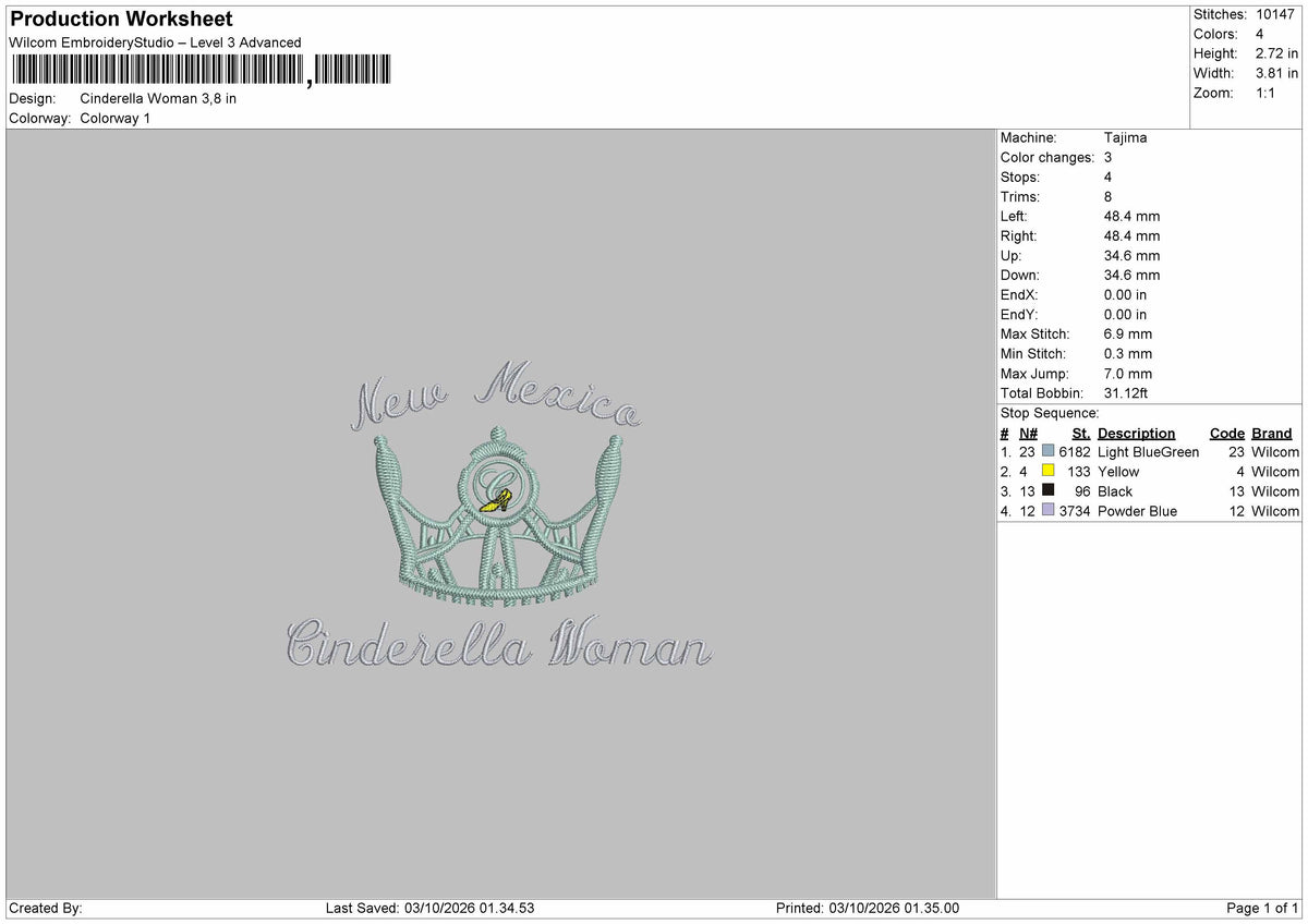 Crown Names 0310 Embroidery Machine Design 5 Files