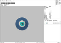 Circle Logo Embroidery File 5 sizes