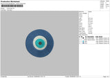 Circle Logo Embroidery File 5 sizes