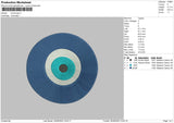 Circle Logo Embroidery File 5 sizes