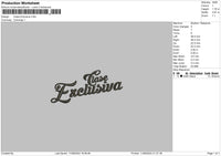 Clasetext Embroidery File 6 sizes