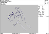 Cleotext Embroidery File 6 sizes
