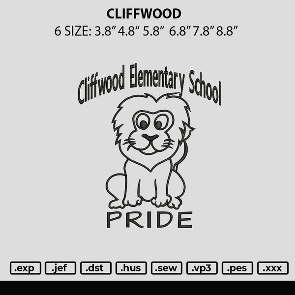 Clifwood Embroidery File 6 sizes