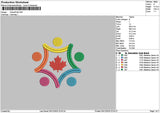 Logo Colorfull Embroidery File 6 sizes