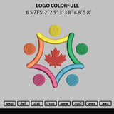 Logo Colorfull Embroidery File 6 sizes
