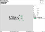 Clink Embroidery File 6 sizes