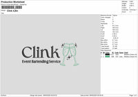 Clink Embroidery File 6 sizes