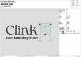 Clink Embroidery File 6 sizes