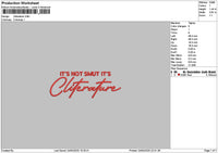 Cliteraturetext Embroidery File 6 sizes