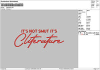 Cliteraturetext Embroidery File 6 sizes