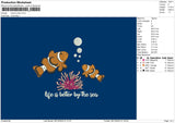 Clown Fish Embroidery File 6 sizes