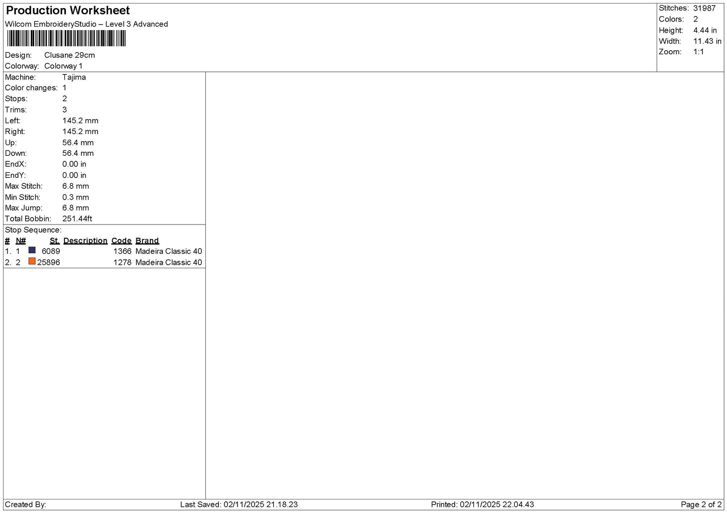 Clusanetext Embroidery 3 Files