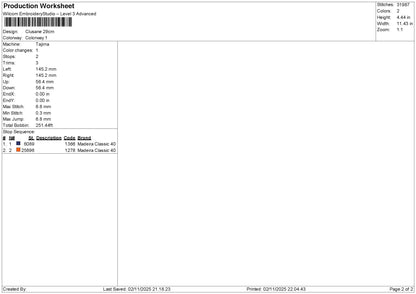 Clusanetext Embroidery 3 Files