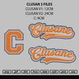 Clusanetext Embroidery 3 Files