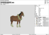 Horse 1411 Embroidery File 6 sizes