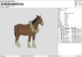 Horse 1411 Embroidery File 6 sizes