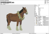 Horse 1411 Embroidery File 6 sizes