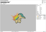 Cyndaquil Embroidery File 6 sizes