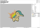 Cyndaquil Embroidery File 6 sizes