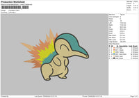 Cyndaquil Embroidery File 6 sizes