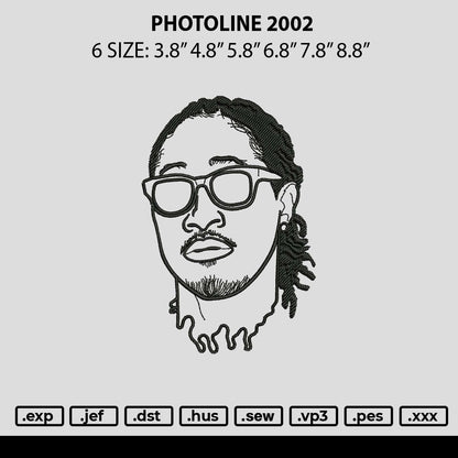 Photoline 2002 Embroidery File 6 sizes