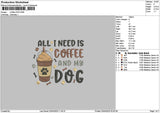 Coffeetext 0304 Embroidery File 6 sizes