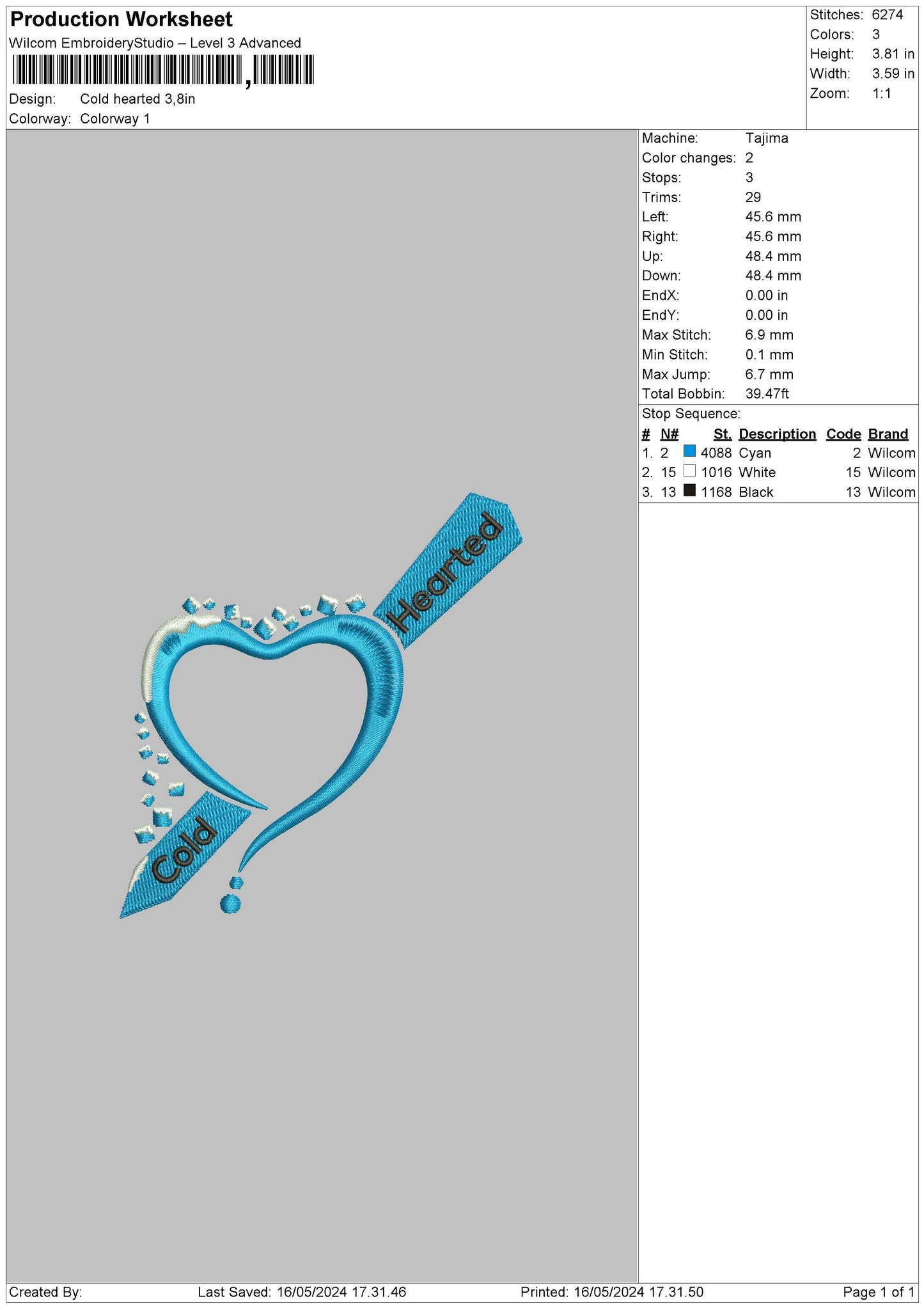 Bluetext Embroidery Design File 6 sizes