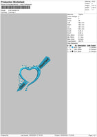 Bluetext Embroidery File 6 sizes