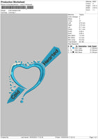 Bluetext Embroidery File 6 sizes