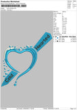 Bluetext Embroidery File 6 sizes