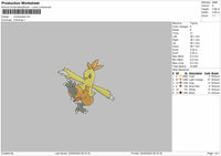 Combusken Pokemon Embroidery File