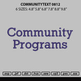 Communitytext 0812 Embroidery File 6 sizes