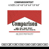Comparisontext Embroidery File 6 sizes