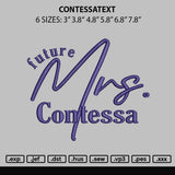 Contessatext Embroidery File 6 sizes