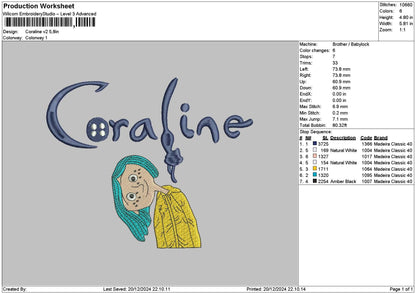 Caroline Text V2 Embroidery File 6 sizes