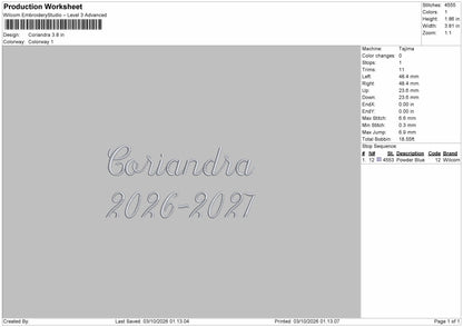 Names 26 27 Embroidery Machine Design 5 Files