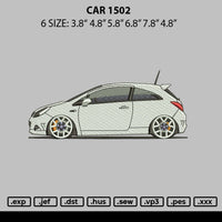 Car 1502 Embroidery File 6 sizes