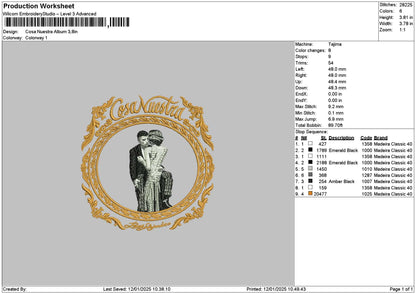 Cosacircle Embroidery File 6 sizes