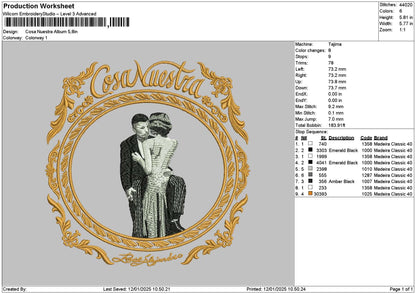 Cosacircle Embroidery File 6 sizes