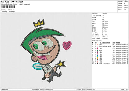 Cosmo 02 Embroidery File 5 sizes