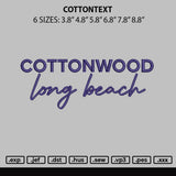 Cottontext Embroidery File 6 sizes