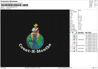 Count N Mount Embroidery File 4 size