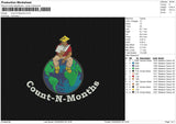 Count N Mount Embroidery File 4 size