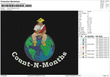 Count N Mount Embroidery File 4 size