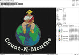 Count N Mount Embroidery File 4 size