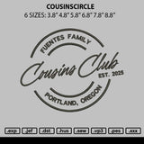 Cousinstext Embroidery File 6 sizes