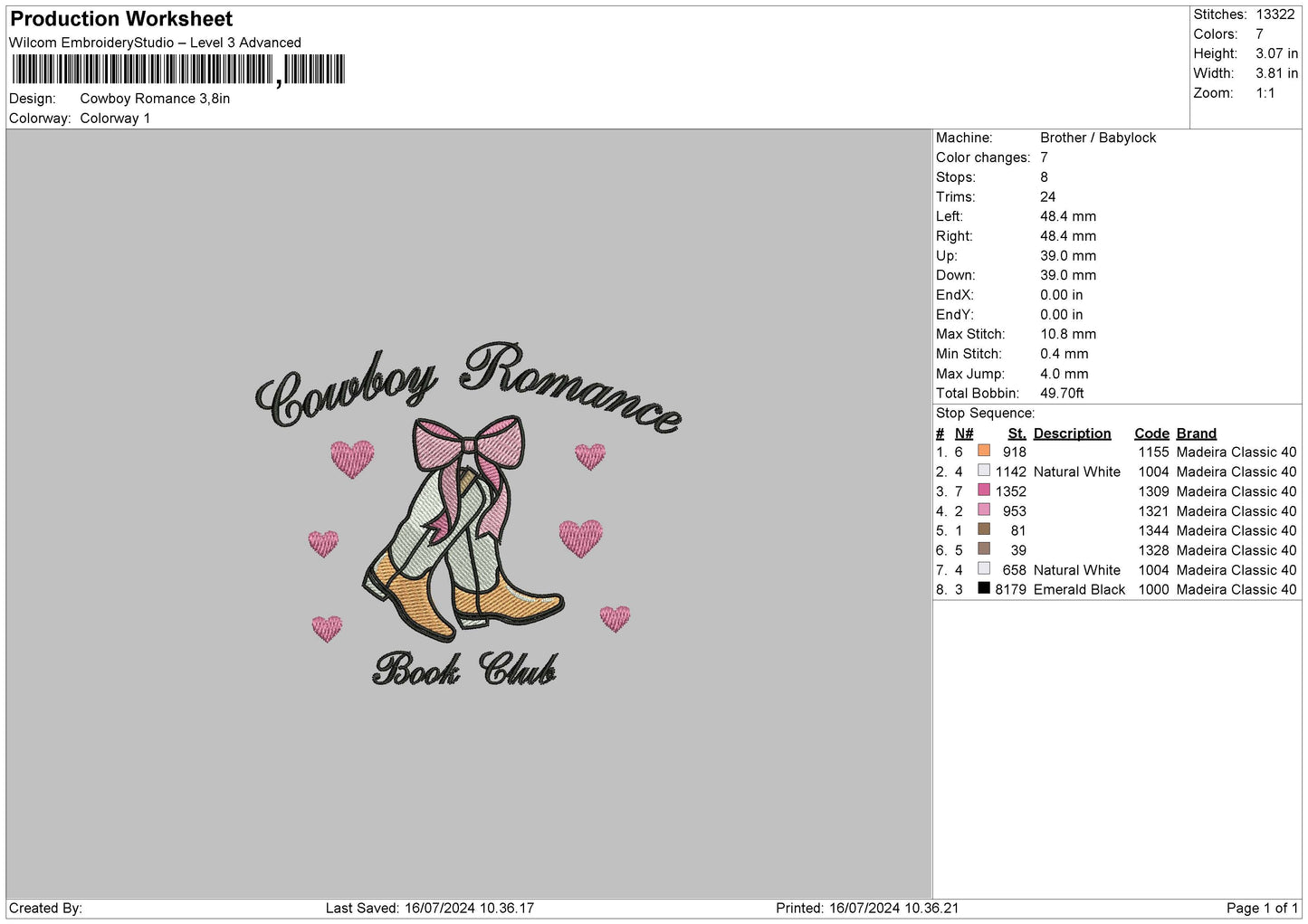Boots Text 01 Embroidery File 6 sizes